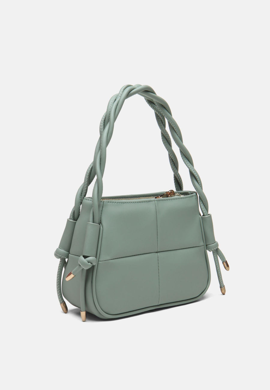 Lina Twist Örgü Saplı Kadın Çantası Mint Yeşili-ORL1103