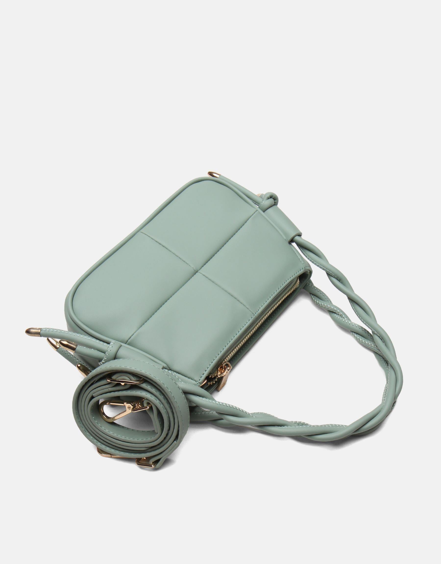 Lina Twist Örgü Saplı Kadın Çantası Mint Yeşili-ORL1103