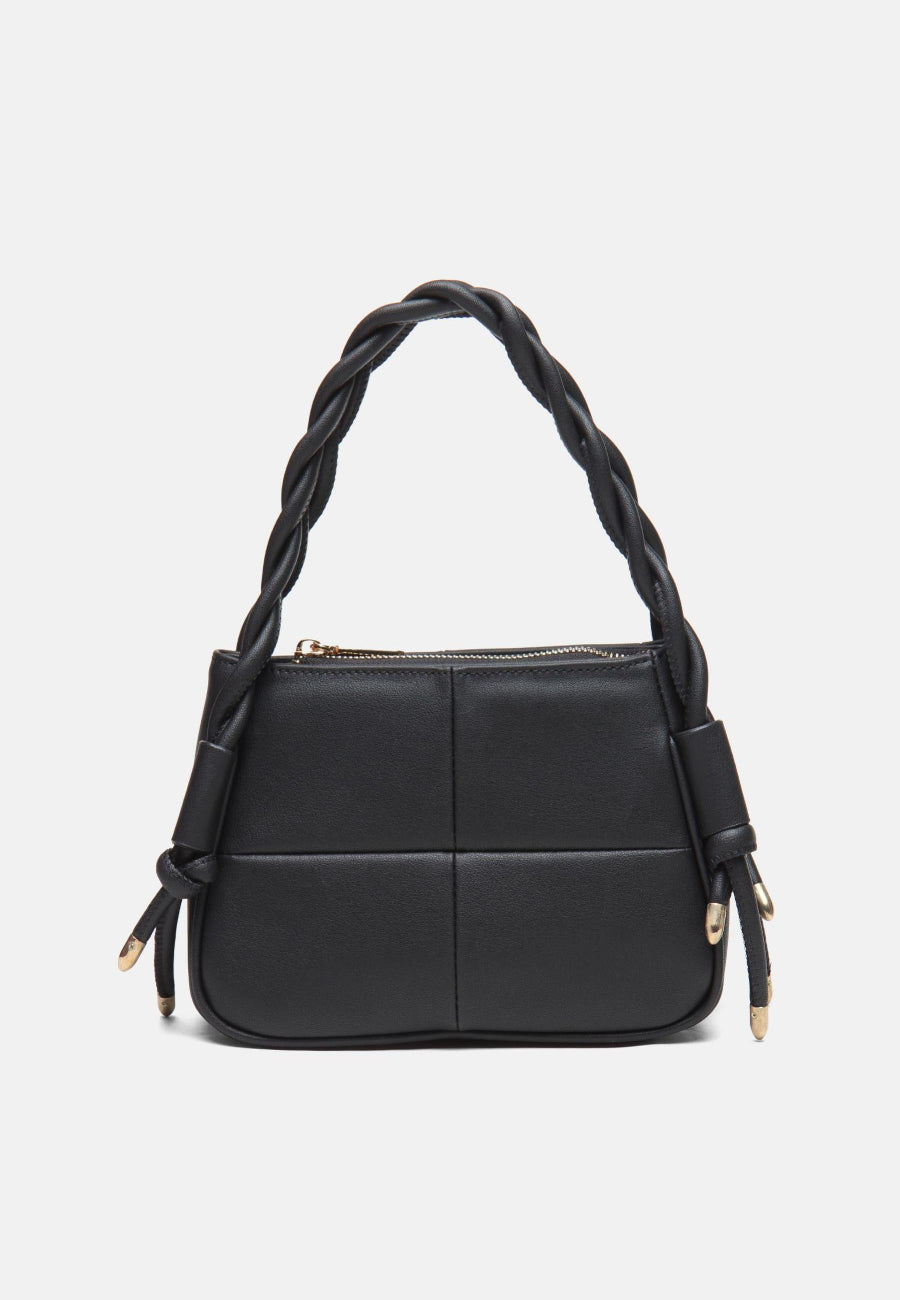 Lina Twist Örgü Saplı Kadın Çantası Siyah-ORL1103