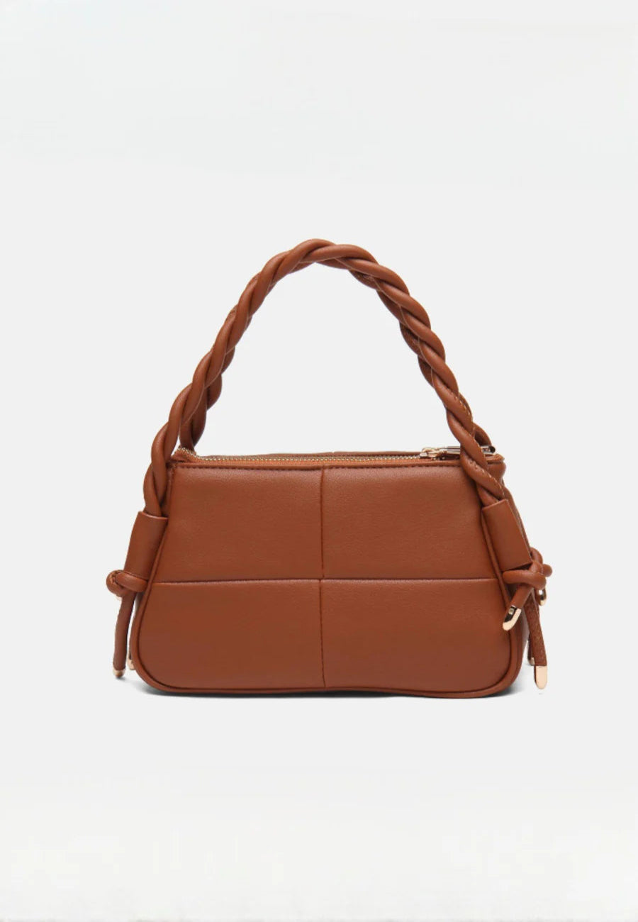 Lina Twist Örgü Saplı Kadın Çantası Taba-ORL1103