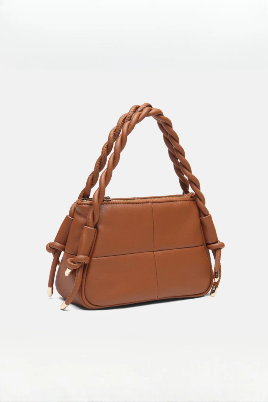 Lina Twist Örgü Saplı Kadın Çantası Taba-ORL1103