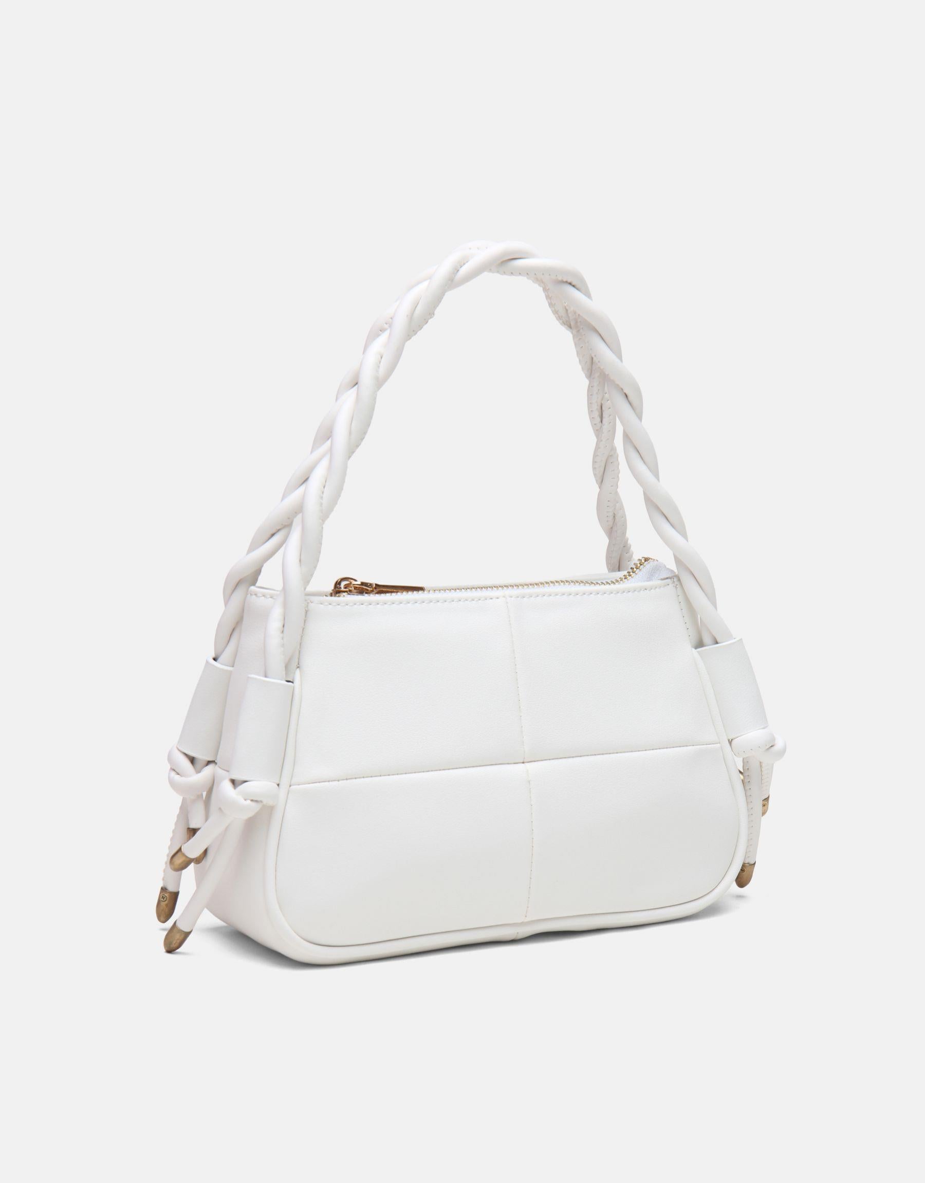 Lina Twist Örgü Saplı Kadın Çantası Beyaz-ORL1103
