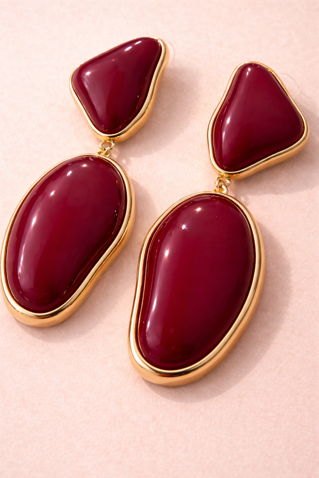 Ornalace Ruby Aura Statement Küpe
