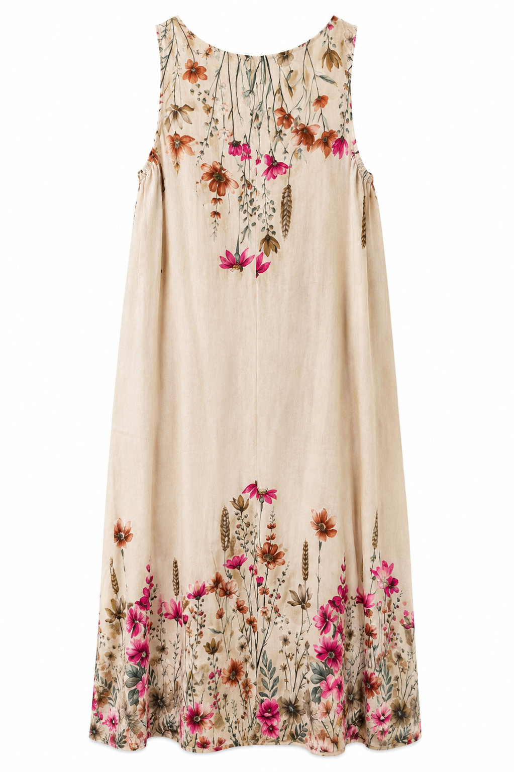Floral Çiçek Desenli 2’li Elbise Takım-Mavi