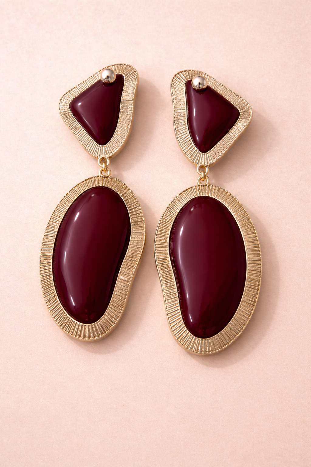 Ornalace Ruby Aura Statement Küpe