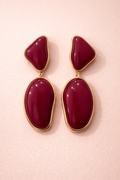 Ornalace Ruby Aura Statement Küpe