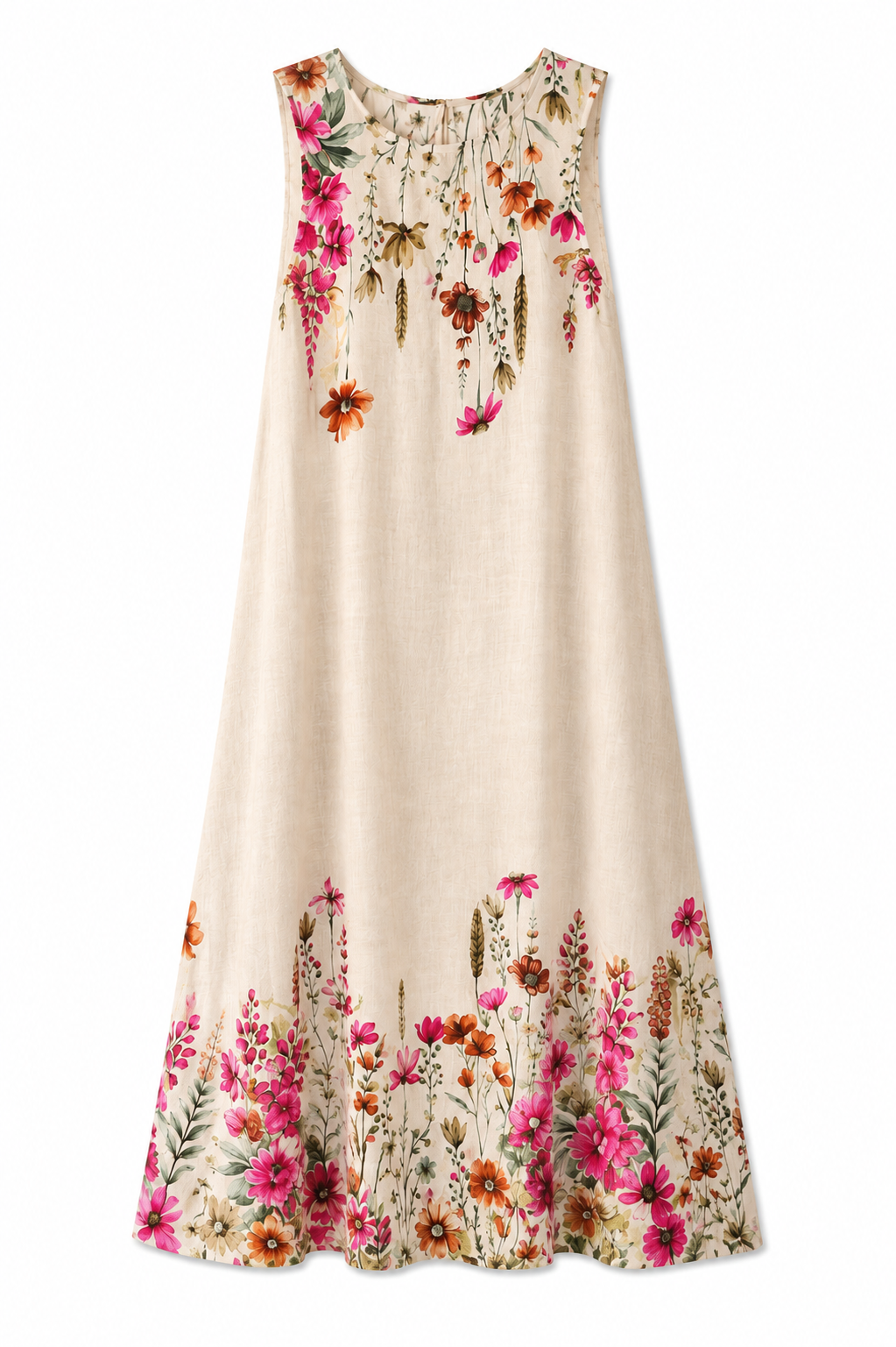 Floral Çiçek Desenli 2’li Elbise Takım-Mavi