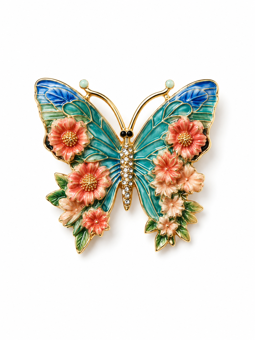 Floral Butterfly Broş-BRS3213
