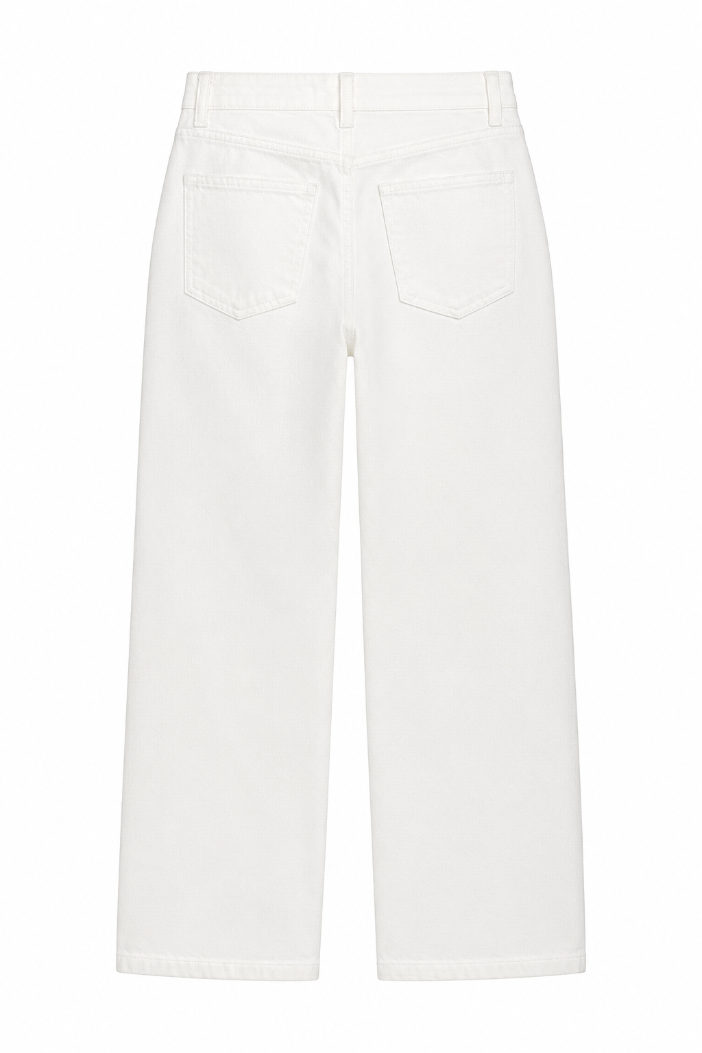 Mavi Çiçek Nakışlı Straight Jean