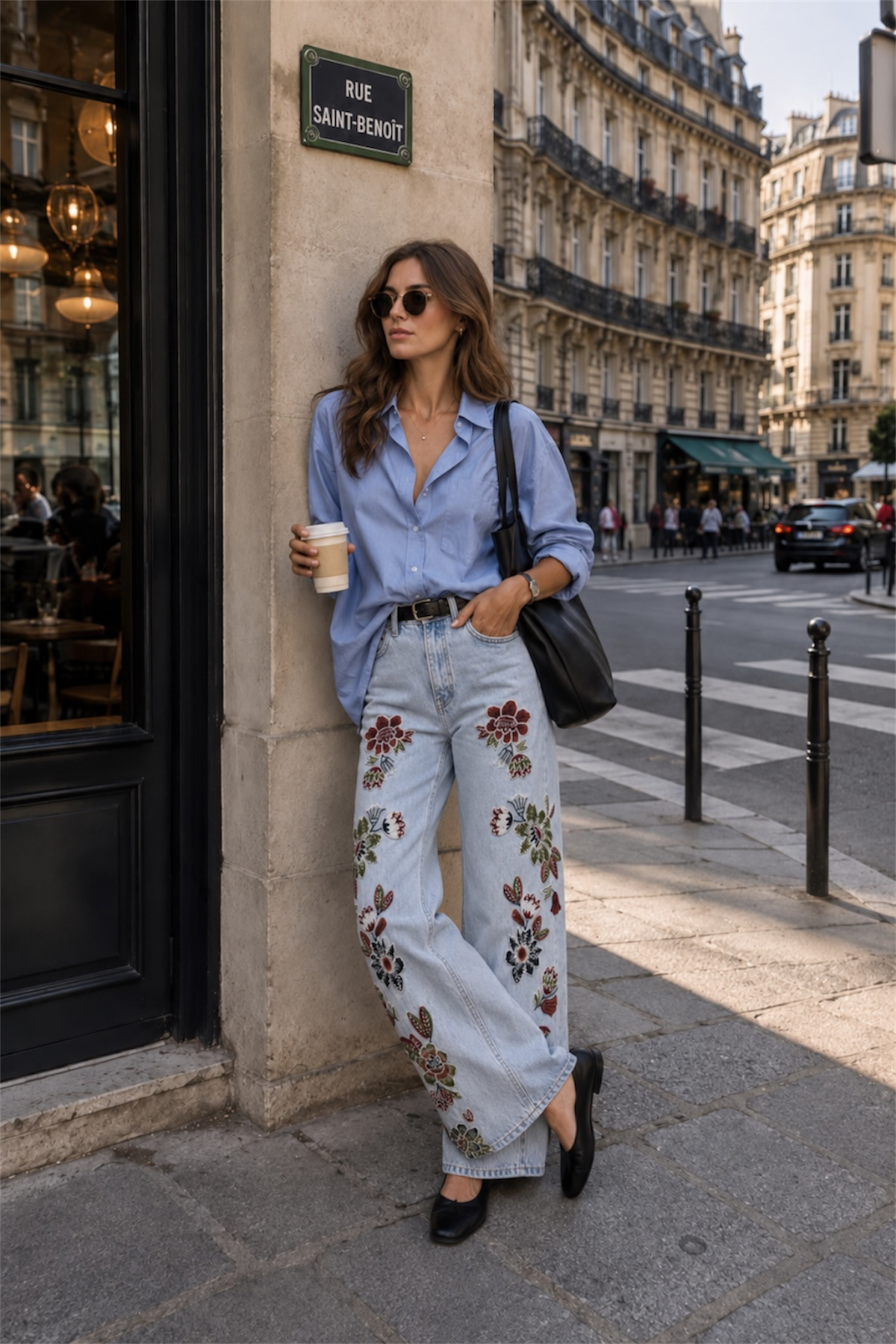 Botanik Nakışlı Straight Jean 3865