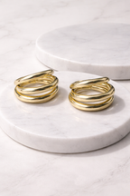 3LÜ Gold Halka Küpe-26SS1007