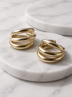 3LÜ Gold Halka Küpe-26SS1007