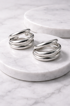 3LÜ Silver Halka Küpe-26SS1007