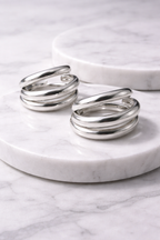 3LÜ Silver Halka Küpe-26SS1007