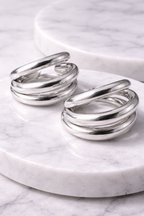 3LÜ Silver Halka Küpe-26SS1007