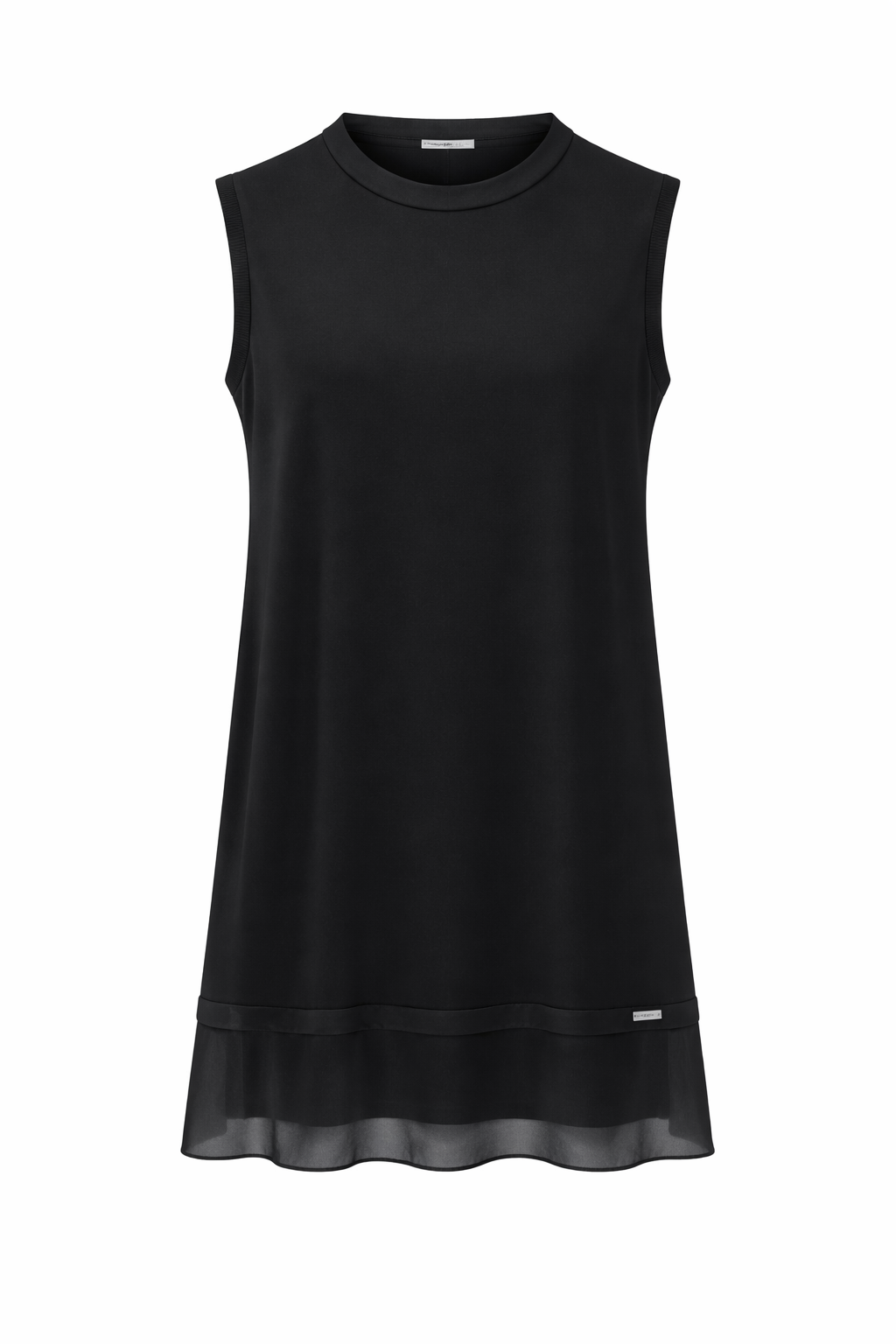 Rayon Şifonlu Penye Tunik Siyah-RS775