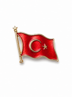Türk Bayrağı Rozet Broş -BRS3205