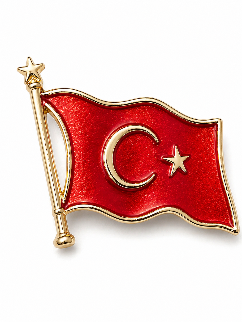 Türk Bayrağı Rozet Broş -BRS3205