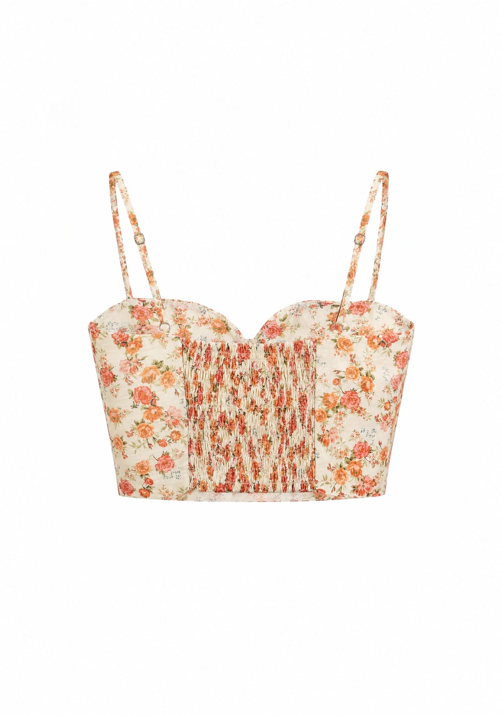 Romina Çiçek Desenli Crop Bustiyer-OR2214