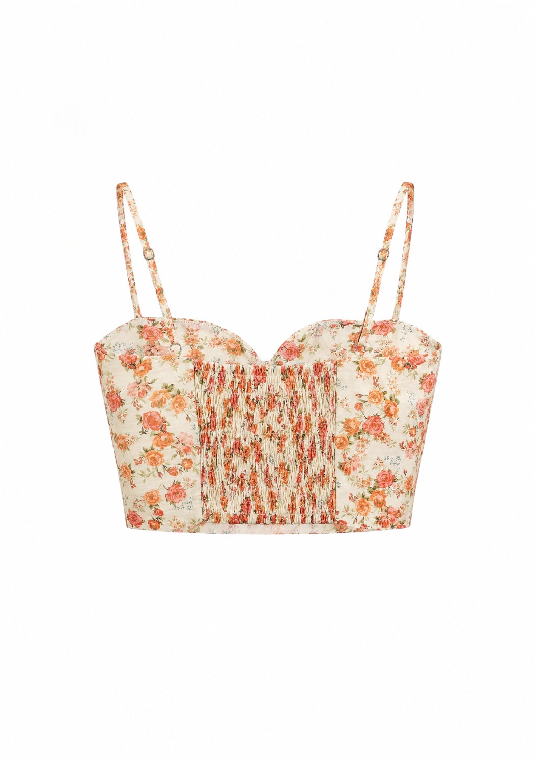 Romina Çiçek Desenli Crop Bustiyer-OR2214