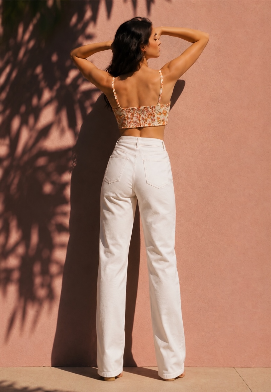 Romina Çiçek Desenli Crop Bustiyer-OR2214