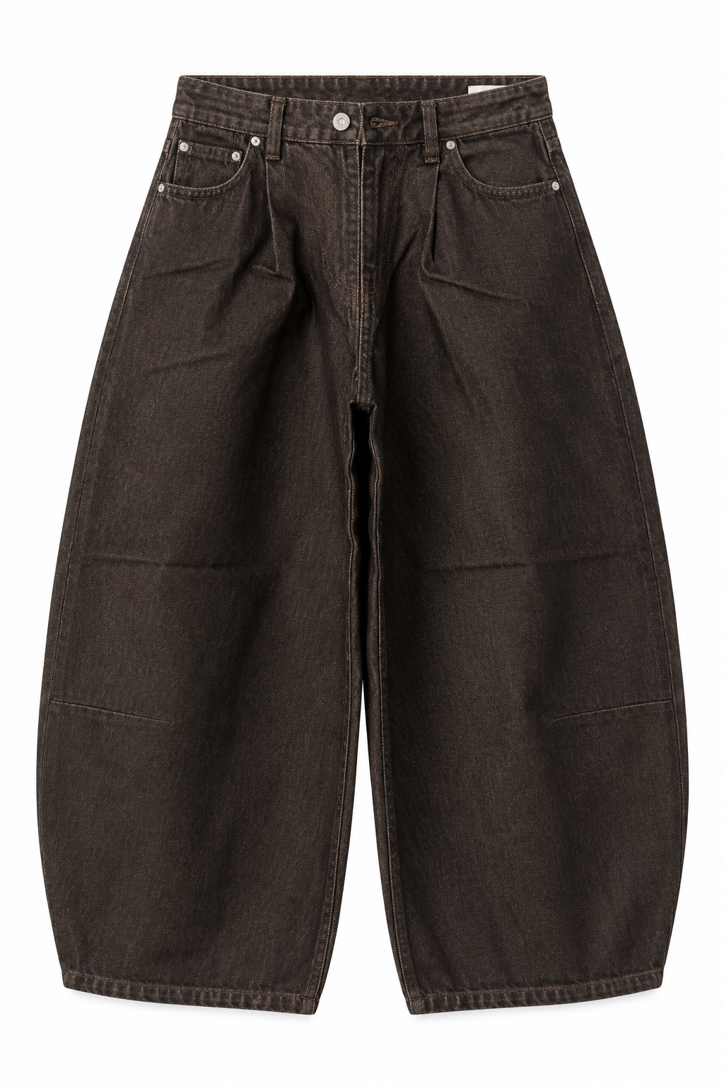 Kahverengi Balon Kesim Denim Pantolon-ORN-JNS-002